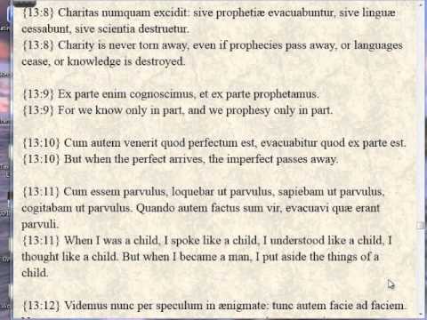 Faith, Hope, and Charity ( Latin Vulgate )