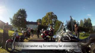 preview picture of video 'MCSIDEN.NO: Motorcycle baptism - Honda VTX 1800'