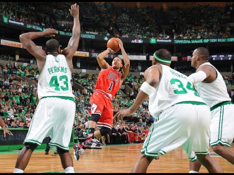 2009 NBA East First Round Game 1 Chicago Bulls at Boston Celtics, April 18, 2009, Rose 36 PTS 11 AST
