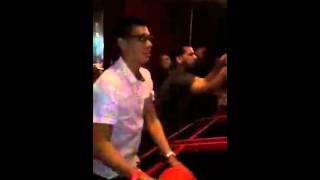 Jeremy Lin played pop a shoot against a fan at casino night