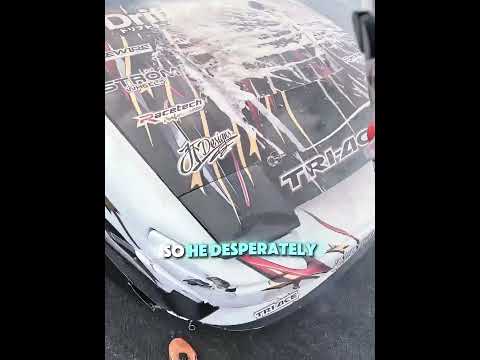 His race car caught fire!#funny #usa
