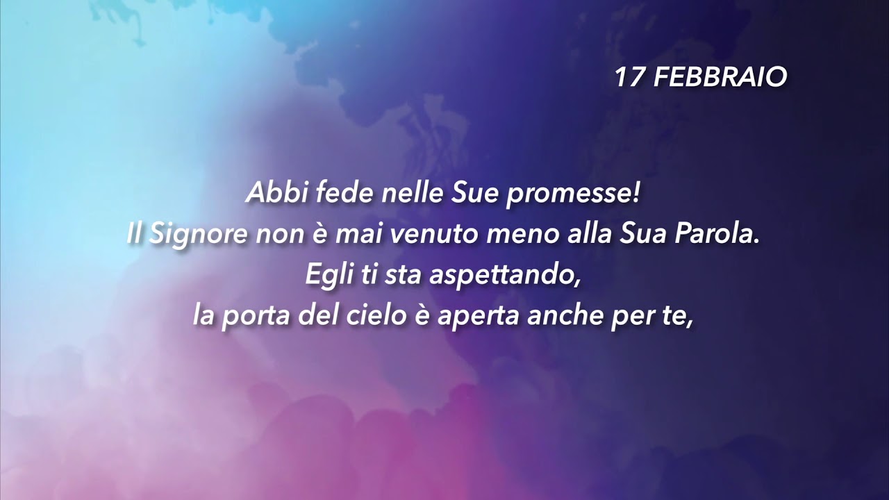 Meditazione Calendario "Parole di Vita" del 17 Febbraio 2019