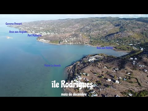 North Region Rodrigues Island by drone, from North to North West.