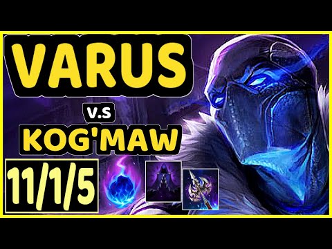 INNAXE (VARUS) vs KOG'MAW - 11/1/5 KDA BOTTOM ADC CHALLENGER GAMEPLAY - EUW