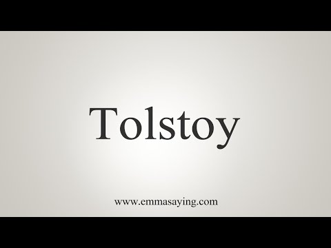 How To Say Tolstoy
