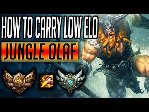 How to Carry Low Elo Ranked - Jungle Olaf - In Game Play by Play - NA Silver