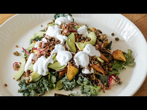Pumpkin, Lentil, Avocado & Roasted Lemon Oil | Two Raw Sisters