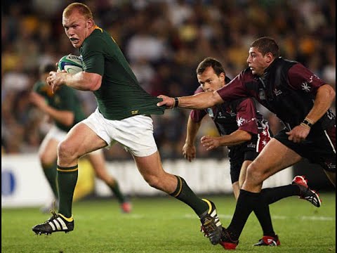 Schalk Burger scores TRY ON DEBUT vs Georgia in RWC 2003!