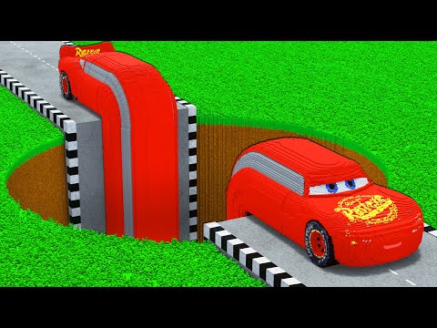 LONG CARS vs HUGE POTHOLES in Teardown