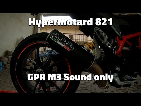 Ducati Hypermotard 821 GPR M3 Slip On SOUND ONLY [RAW]