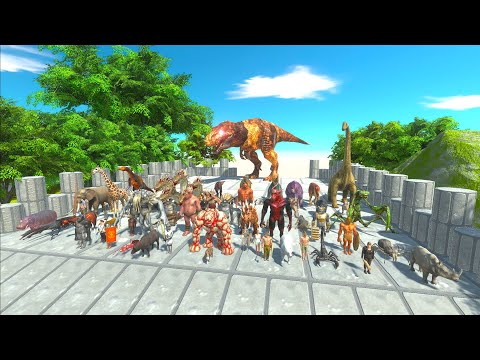 Let's Run Escape from Dangerous Meat-eating Dinosaur T-REX Jurassic World Evolution ARBS Race