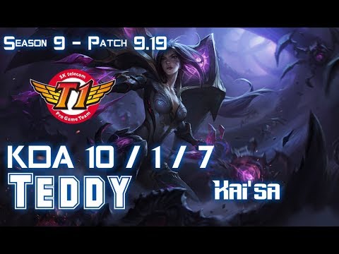 SKT T1 Teddy KAI'SA vs YASUO ADC - Patch 9.19 KR Ranked