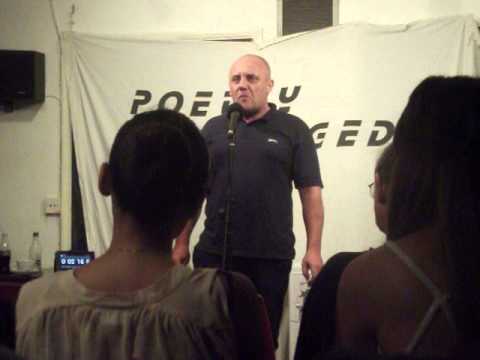The Black Cab Poet at The Poetry Cafe's Poetry Unplugged Open Mic Session