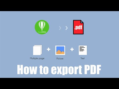How to make PDF in CorelDraw