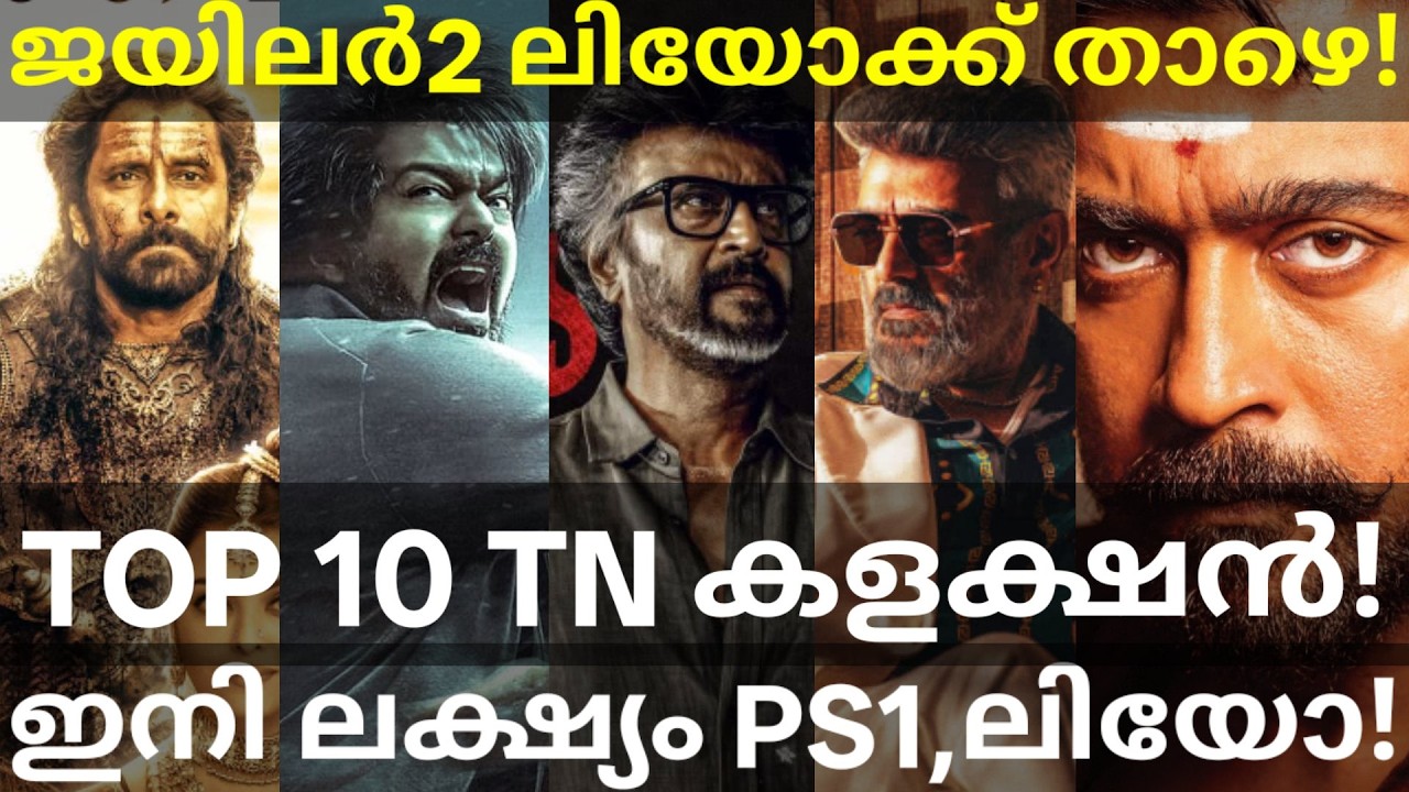 Jailer2 Under Leo Tamilnadu Collection |Top 10 Tamilnadu Boxoffice Collection #Rajinikanth #Vijay