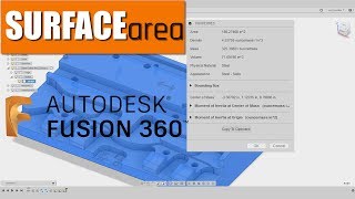 How to Calculate Surface Area in Fusion 360!