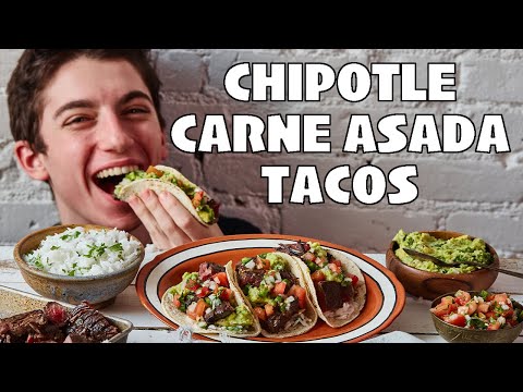 How To Make Chipotle At Home | Carne Asada Tacos | Eitan Bernath