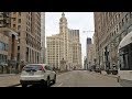 Driving Downtown Chicago USA