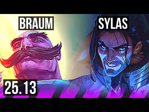 BRAUM & Ashe vs SYLAS & Ezreal (SUP) | KR Master | 25.13