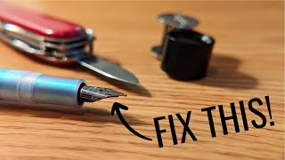 Troubleshooting Kaweco Sport Fountain Pen Flow Issues! Make a dry nib and feed write wet and smooth!