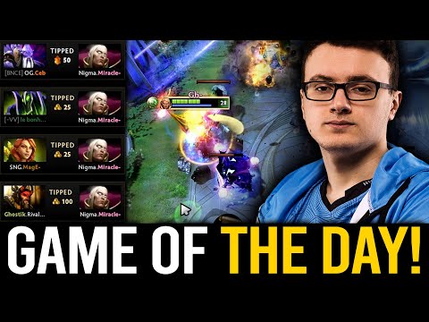 GAME OF THE DAY!! MIRACLE- ENDS HIS DAY WITH THIS PERFECT INVOKER GAME | Dota 2 Invoker