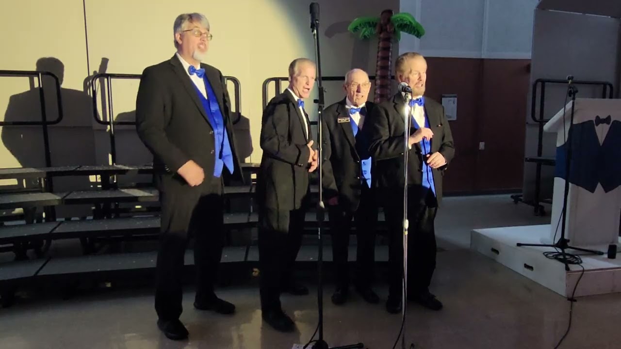 The Rivertown Sound Quartet singing ‘Rudolph’ at the Spirit of St. Louis Chorus Christmas Show 2025 in Hillsboro, MO.