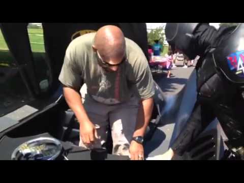 Exiting the Batmobile