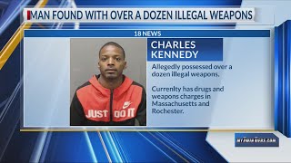 Corning Police arrest man with over a dozen illegal weapons, “copious amounts” of ammunition