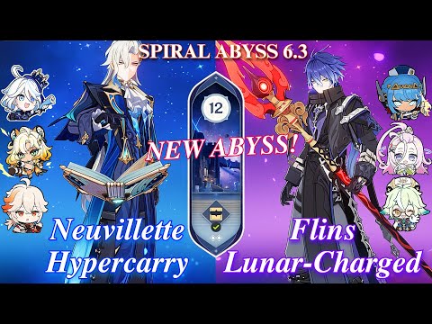 NEW SPIRAL ABYSS 6.3! | C1 Neuvillette & C0 Flins Lunar-Charged | Floor 12 | 9* | Genshin Impact