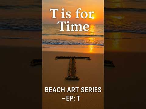 T Letter Sand Art | Beach Alphabet Series | HD Shorts | #shorts #ytshorts