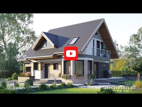 Projekt domu  Majka Rex - archeton.pl - z użytkowym poddaszem 156,6 m2