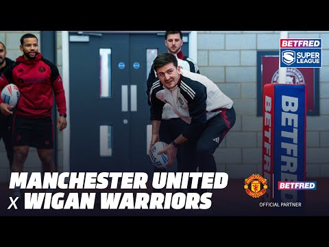 Manchester United x Wigan Warriors | Betfred Super League-Meister bringen United-Stars Rugby bei