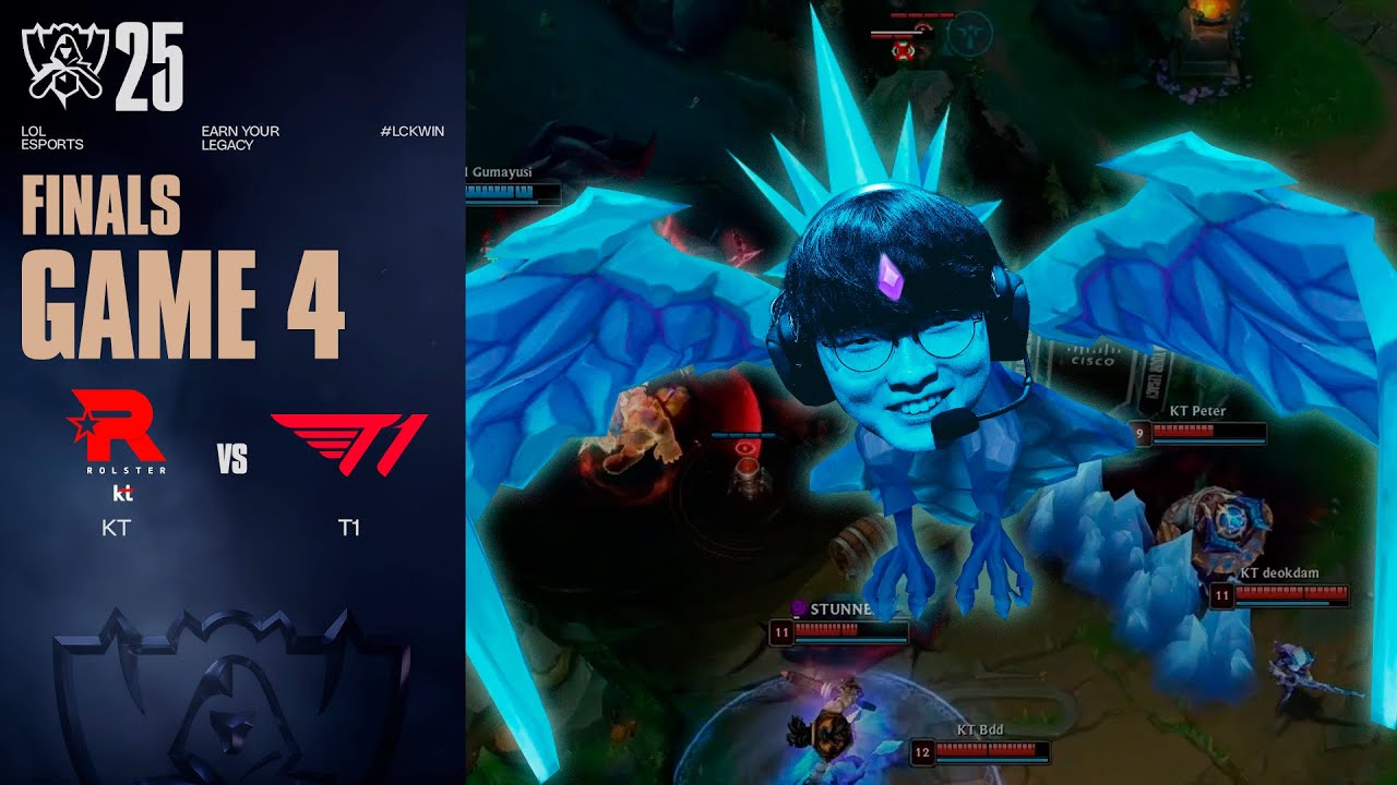 팀이 지고 있는데 웃고 있어요 | KT vs T1 게임 4 하이라이트 | 결승전 | 2025 월드 챔피언십