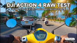 DJI Action 4 RAW Test (4K 50FPS | D-Log M | RS+ Stabilization | No Color Grading)