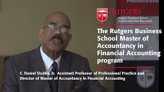 Rutgers Business School's Master of Accountancy in Financial Accounting Program