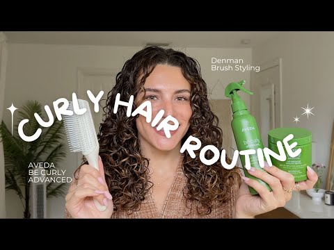 CURLY HAIR ROUTINE 🧴🌿✨  Style my hair with me! 2C - 3A, High Porosity, High Density, AVEDA BE CURLY