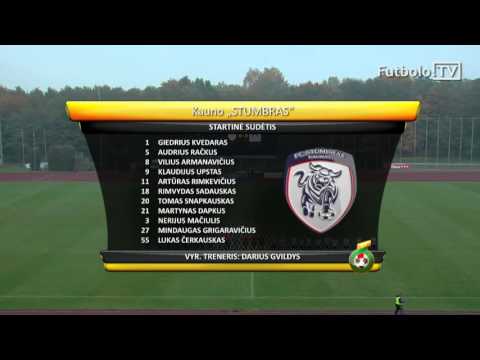 „Stumbras“ 2:1 „Utenis“: rungtynės (LFF taurė; ketvirtfinalis; 2015 10 21)