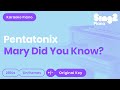 Pentatonix - Mary, Did You Know? (Karaoke Piano)