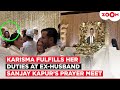 Karisma Kapoor Fulfills Her Ex Wife Duties As She Attends Sanjay Kapur S Prayer Meet With Kids
