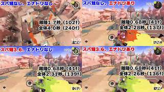 【スプラ３】スパ短とエナジースタンドがスパジャンに与える影響に関する検証