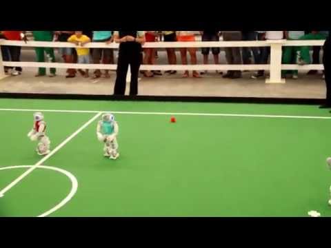RoboCup 2014 Brazil: NaoTeam HTWK vs. Berlin United -- 4:1