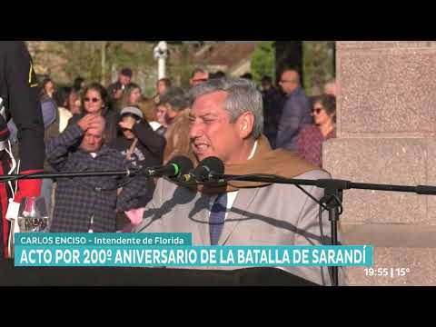 Acto por los 200 años de la Batalla de Sarandí en la ciudad de Sarandí Grande en Florida