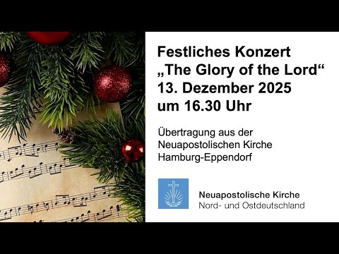 „And the Glory of the Lord“ – Festkonzert aus Hamburg-Eppendorf | Livestream