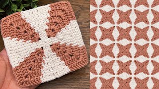 Super beautiful crochet square motifs pattern,very easy for beginners 