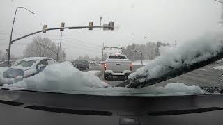 Snowing in Salt Lake City