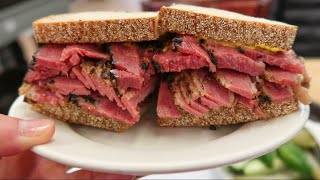 5 PLACES YOU SHOULD EAT IN NEW YORK CITY | NYC Travel Guides | Katz Delicatessen Pastrami Sandwich