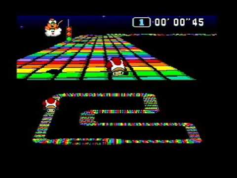 Super Mario Kart (PAL) Time Trial : Rainbow Road (RR) - 17"41 NBT - Opener World Record (tie)