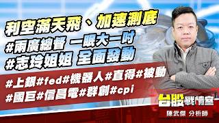 『利空滿天飛、加速測底』#兩廣總督 一眠大一吋#志玲姐姐 全面發動#上銀#fed#機器人#直得#被動#國巨#信昌電#群創#cpi｜小武哥投資事務所｜陳武傑