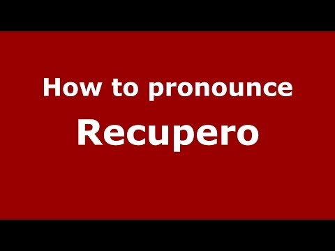 How to pronounce Recupero (Italian/Italy) - PronounceNames.com