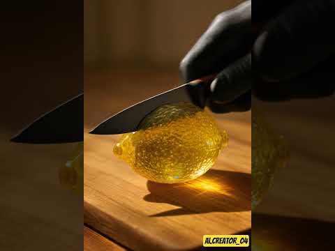 cutting glass asmr lemon #ai #aiart #aivideo #asmr #asmrsounds #asmrvideo #explore #explorepage